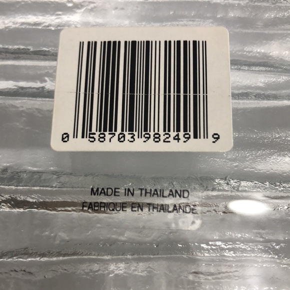 Rectangle Clear Thick Glass Ice Bark Design Appetizer/Platter/Tray NWT - Picture 9 of 13